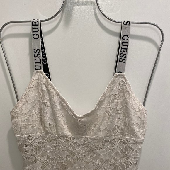 Guess White Lace Bodysuit - Picture 1 of 6